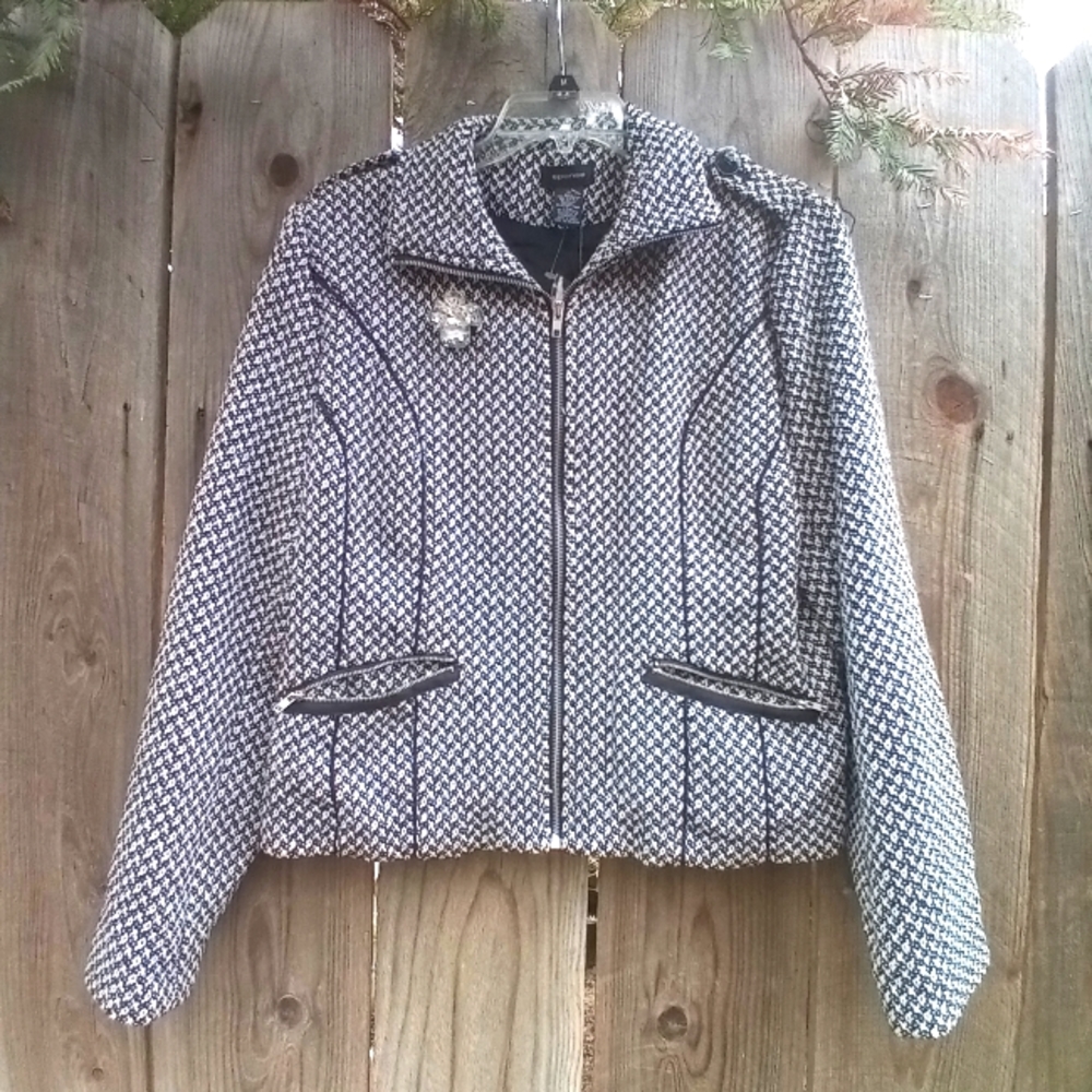 Stylish Black and White Women's Jacket
